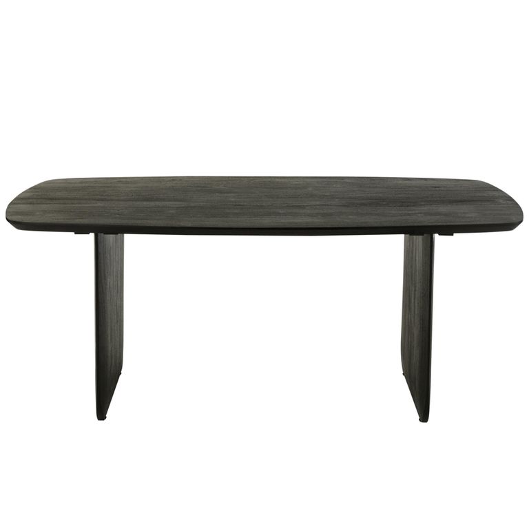 Dining Table - 190cm - 6 Seater - Black - Acacia Wood