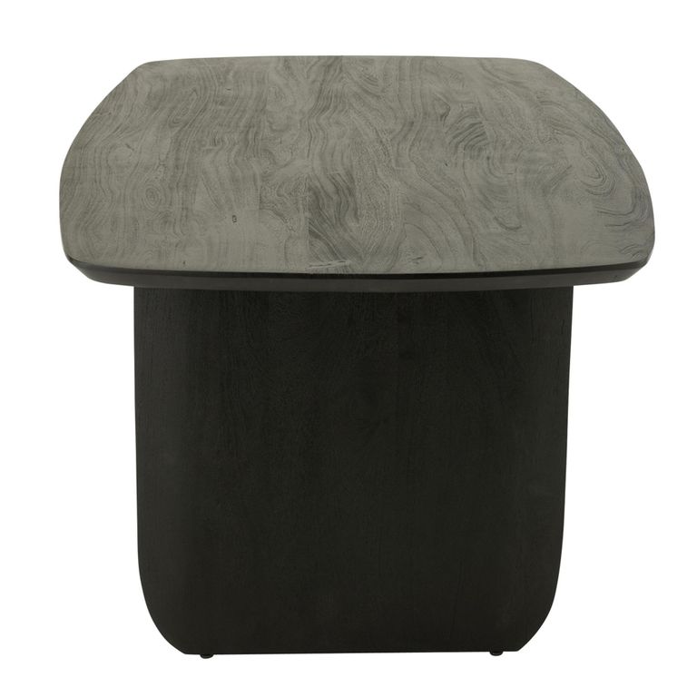 Dining Table - 190cm - 6 Seater - Black - Acacia Wood
