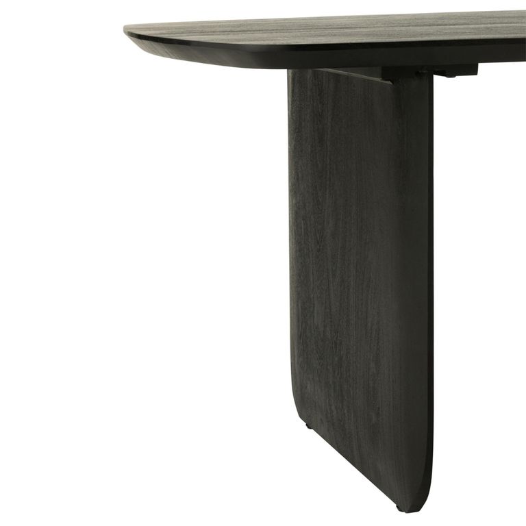 Dining Table - 190cm - 6 Seater - Black - Acacia Wood