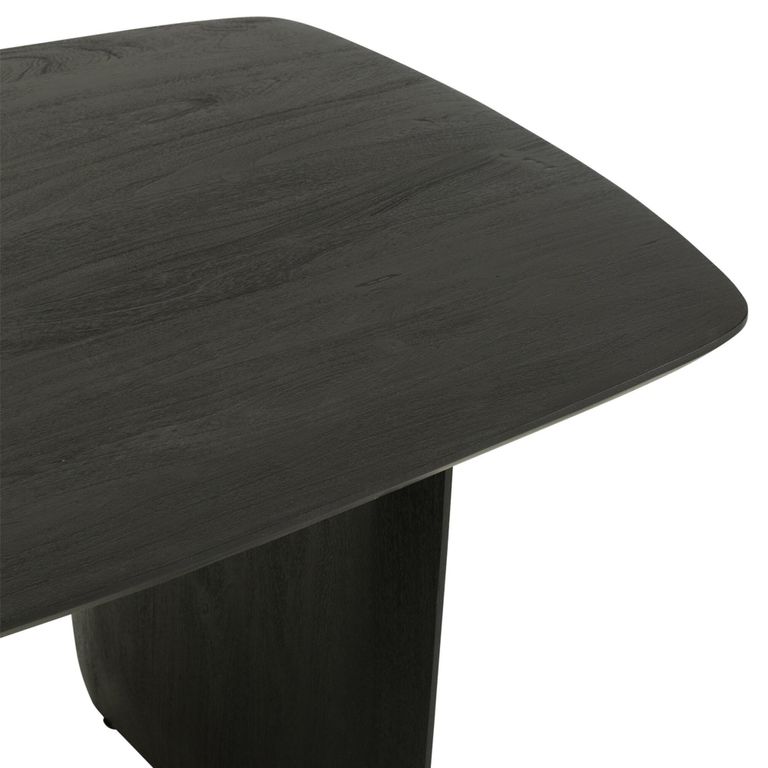 Dining Table - 190cm - 6 Seater - Black - Acacia Wood