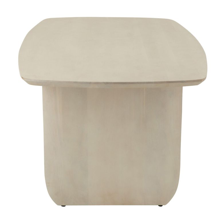 Dining Table - 190cm - 6 Seater - White - Acacia Wood