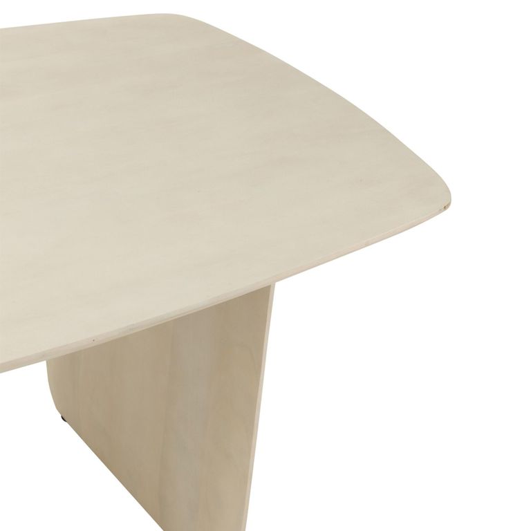 Dining Table - 190cm - 6 Seater - White - Acacia Wood