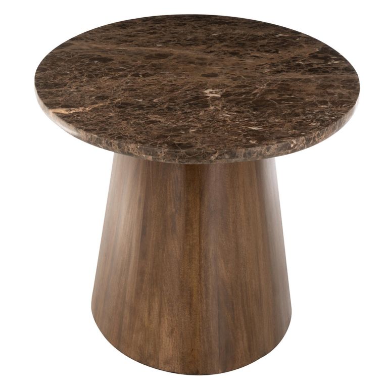 Dining Table - 210cm - 8 Seater - Oval - Brown - Marble and Mango Wood