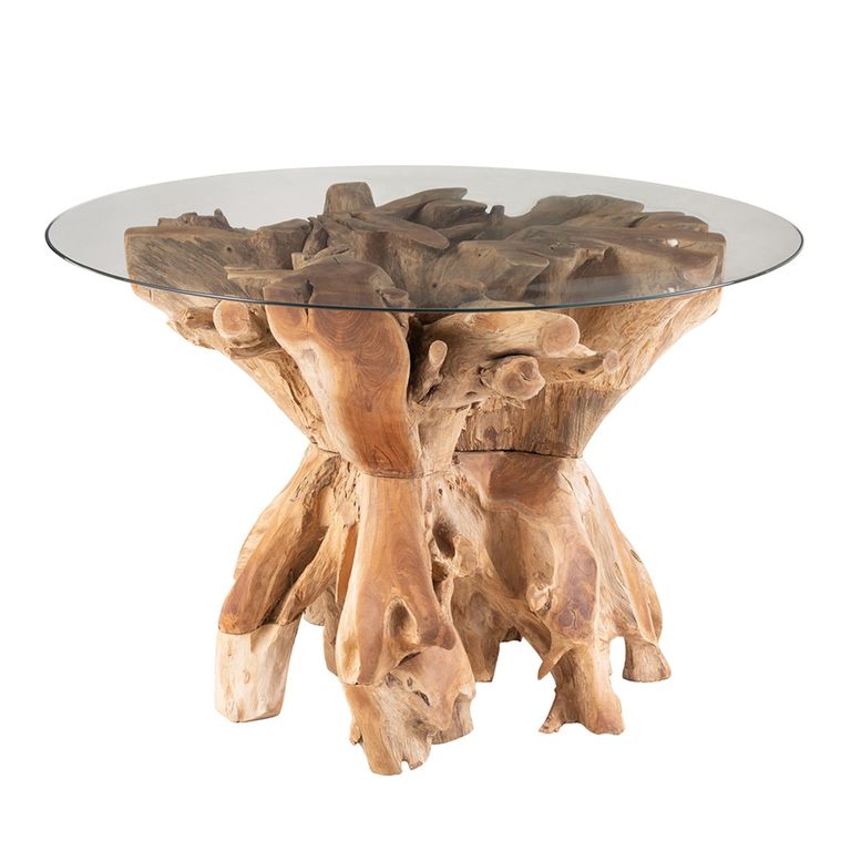Raoul Dining Table - 140cm - 4 Seater - Round - Natural - Teak Wood