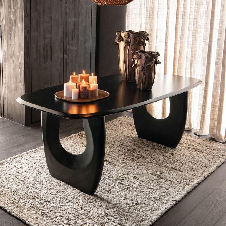 Mark Dining Table - 200cm - 8 Seater - Black - Mango Wood