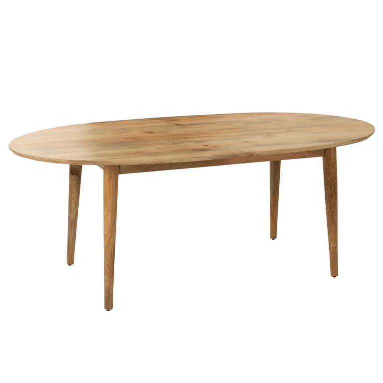 Camille Dining Table - 200cm - 8 Seater - Oval - Natural - Mango Wood