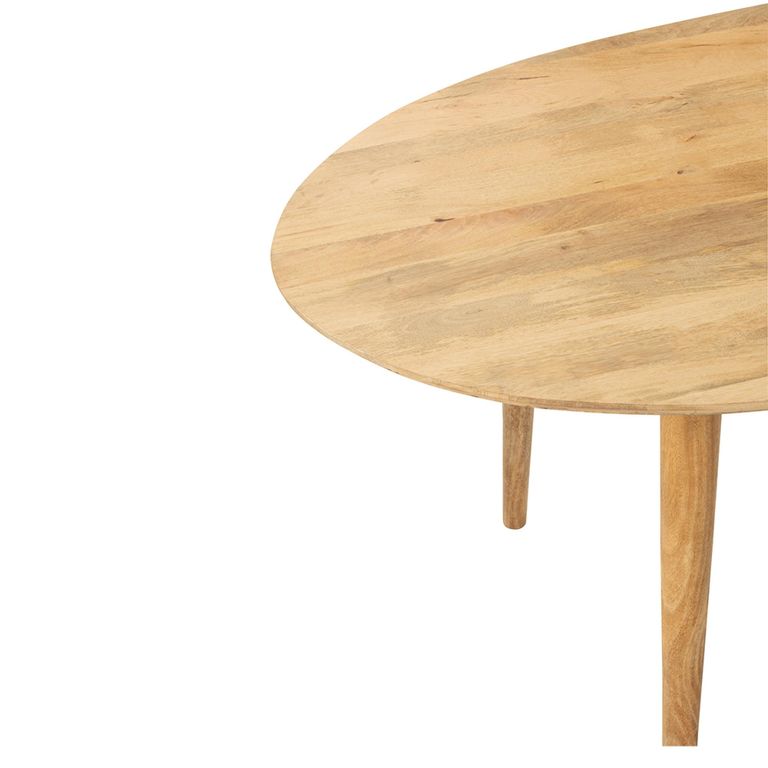 Camille Dining Table - 200cm - 8 Seater - Oval - Natural - Mango Wood