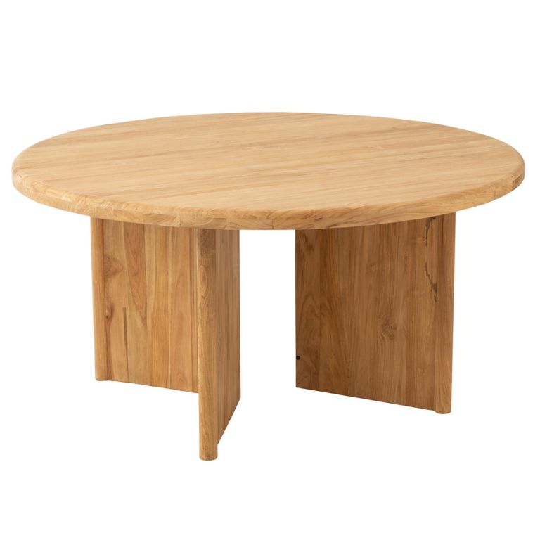 Dining Table - 150cm - 6-8 Seater - Round - Natural - Teak Wood