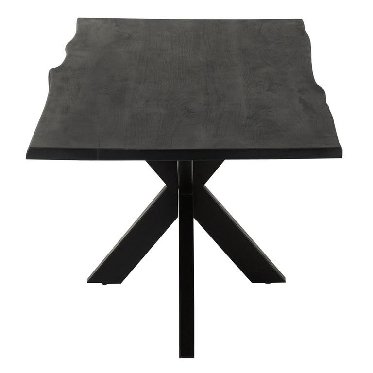 Gerard Dining Table - 200cm - 8 Seater - Star Base - Black - Acacia Wood