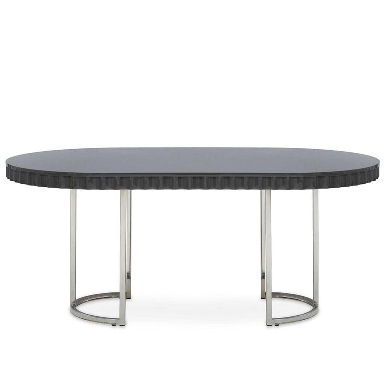 Genoa Dining Table - 6 Seater - 180cm - Oval - Grey