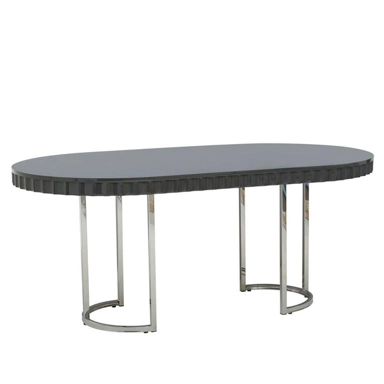 Genoa Dining Table - 6 Seater - 180cm - Oval - Grey