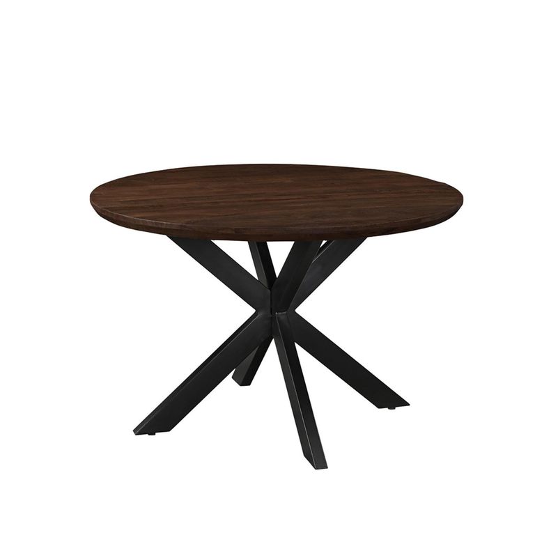 Jesper Dining Table - 120cm - 6 Seater - Round - Star Base - Chestnut - Mango Wood