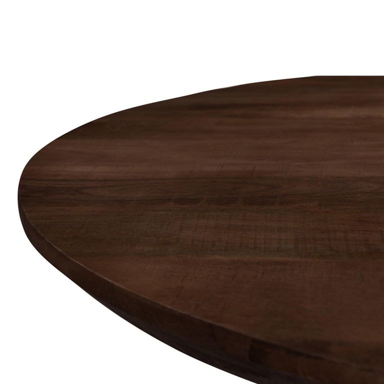 Jesper Dining Table - 120cm - 6 Seater - Round - Star Base - Chestnut - Mango Wood