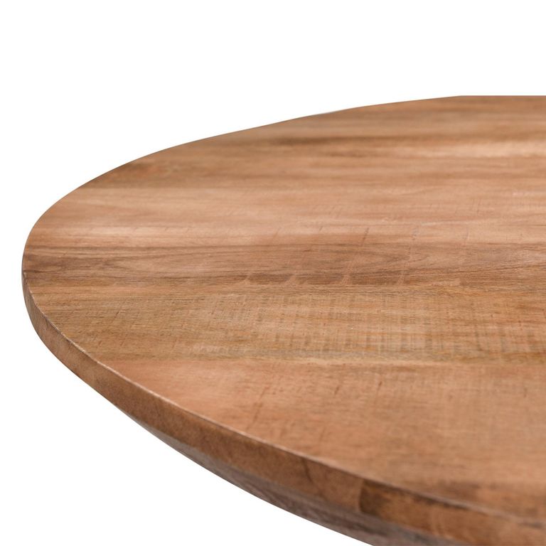 Jesper Dining Table - 150cm - 8 Seater - Round - Star Base - Natural - Mango Wood