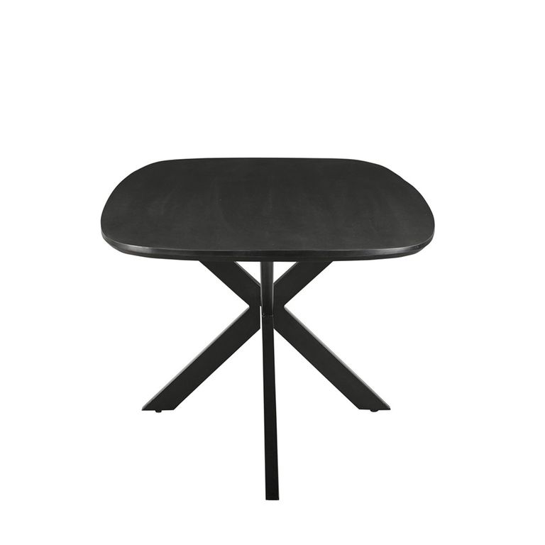 Jesper Dining Table - 180cm - 8 Seater - Star Base - Black - Mango Wood
