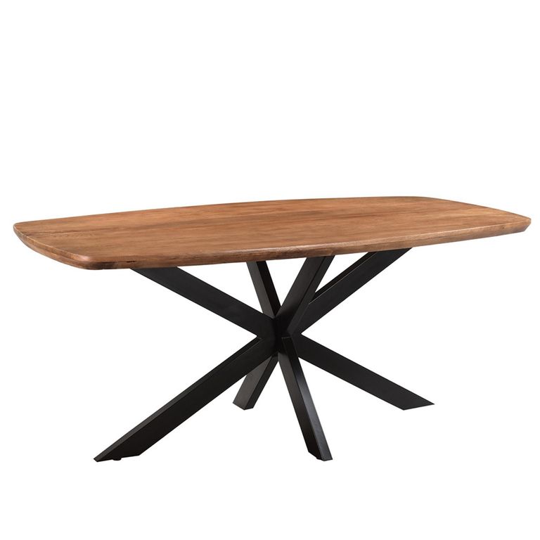Jesper Dining Table - 180cm - 8 Seater - Star Base - Natural - Mango Wood