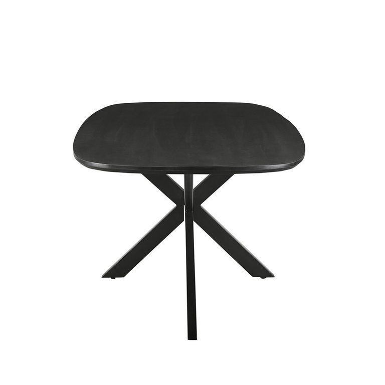 Jesper Dining Table - 210cm - 8 Seater - Star Base - Black - Mango Wood