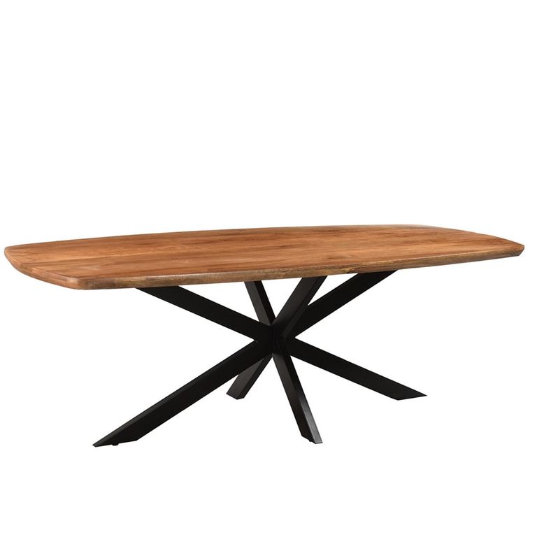 Jesper Dining Table - 210cm - 8 Seater - Star Base - Natural - Mango Wood