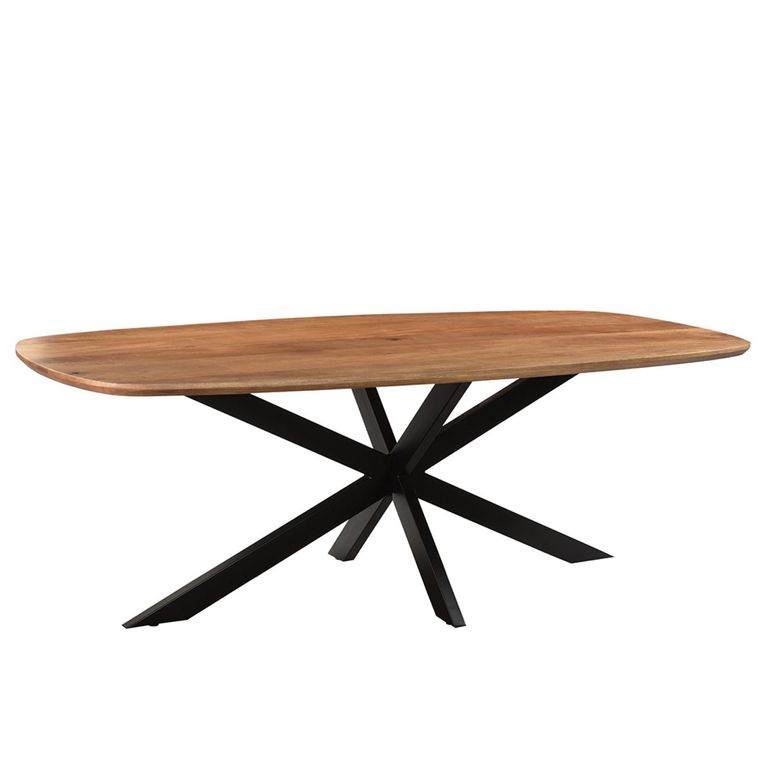 Jesper Dining Table - 230cm - 10 Seater - Star Base - Natural - Mango Wood