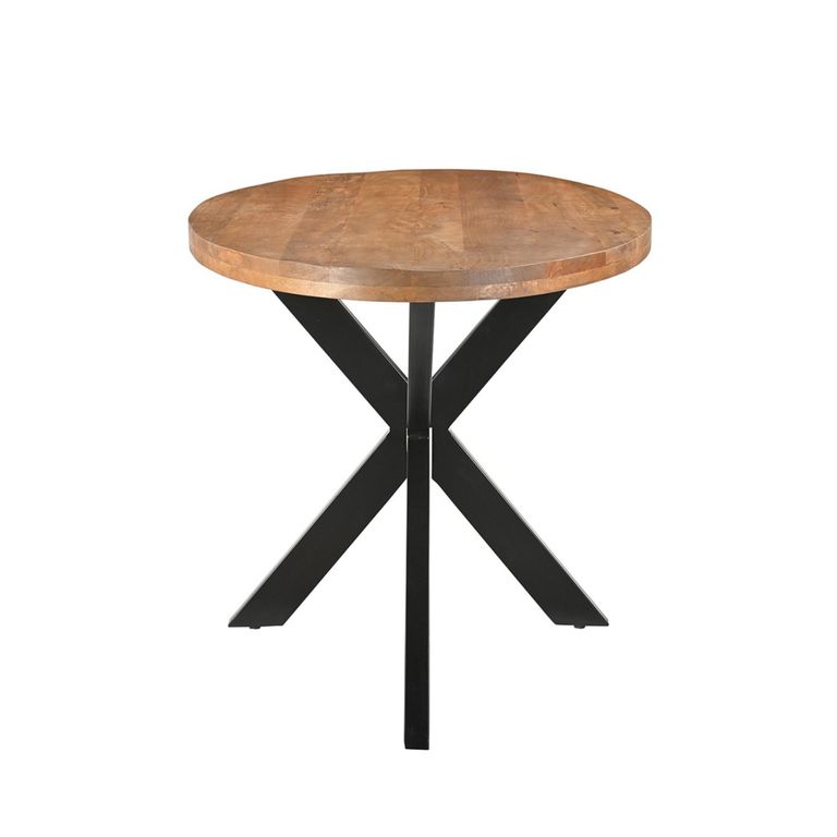 Rocky Dining Table - 160cm - 6 Seater - Oval - Star Base - Natural - Mango Wood