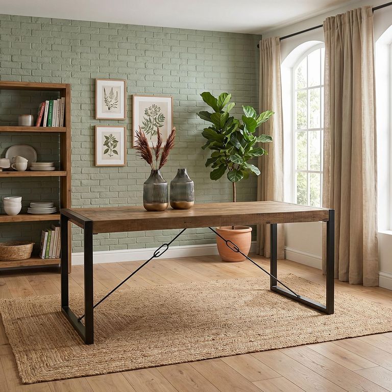 Nairobi Dining Table - 140cm - 4 Seater - U Legs - Natural - Rustic Mango Wood