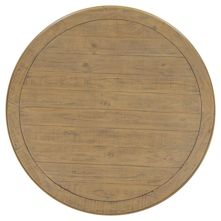 Chateau Dining Table - 120cm - 4 Seater - Round - Pedestal Base - Grey Painted - Pine