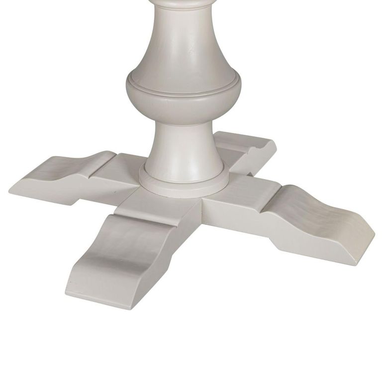 Chateau Dining Table - 120cm - 4 Seater - Round - Pedestal Base - Grey Painted - Pine