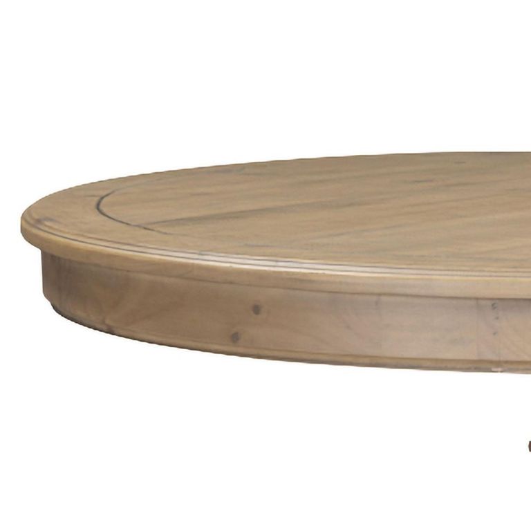 Chateau Dining Table - 120cm - 4 Seater - Round - Pedestal Base - Natural - Rustic Pine