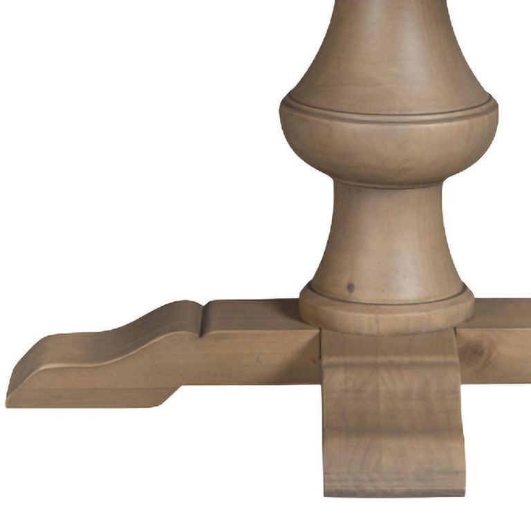 Chateau Dining Table - 120cm - 4 Seater - Round - Pedestal Base - Natural - Rustic Pine