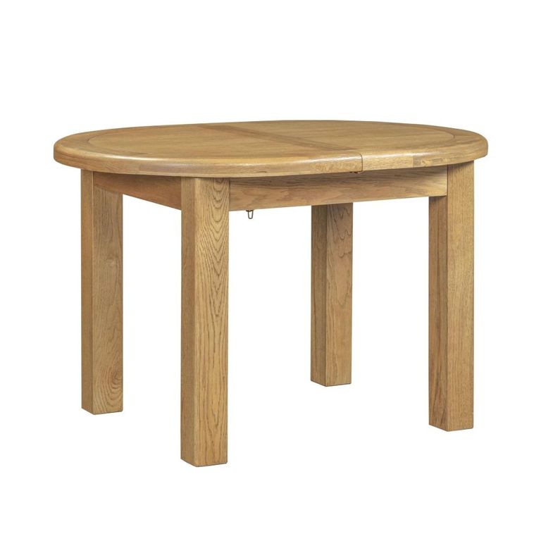 Dorchester Extending Dining Table - 120cm-160cm - 4-6 Seater - Oval - Rustic Oak