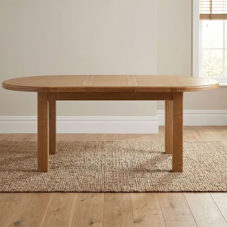 Dorchester Extending Dining Table - 160cm-200cm - 6-8 Seater - Oval - Rustic Oak