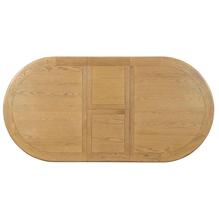 Dorchester Extending Dining Table - 160cm-200cm - 6-8 Seater - Oval - Rustic Oak