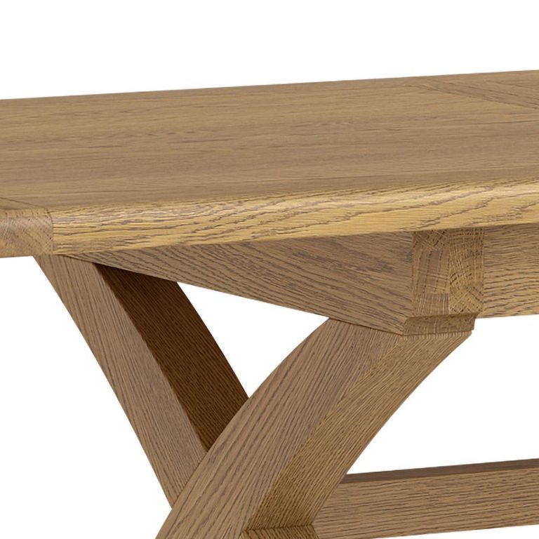 Dorchester Extending Dining Table - 200cm-250cm - 6-10 Seater - Cross Legs - Rustic Oak