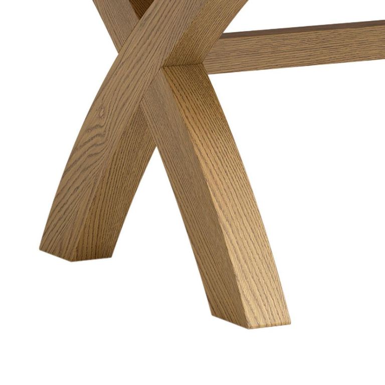 Dorchester Extending Dining Table - 200cm-250cm - 6-10 Seater - Cross Legs - Rustic Oak