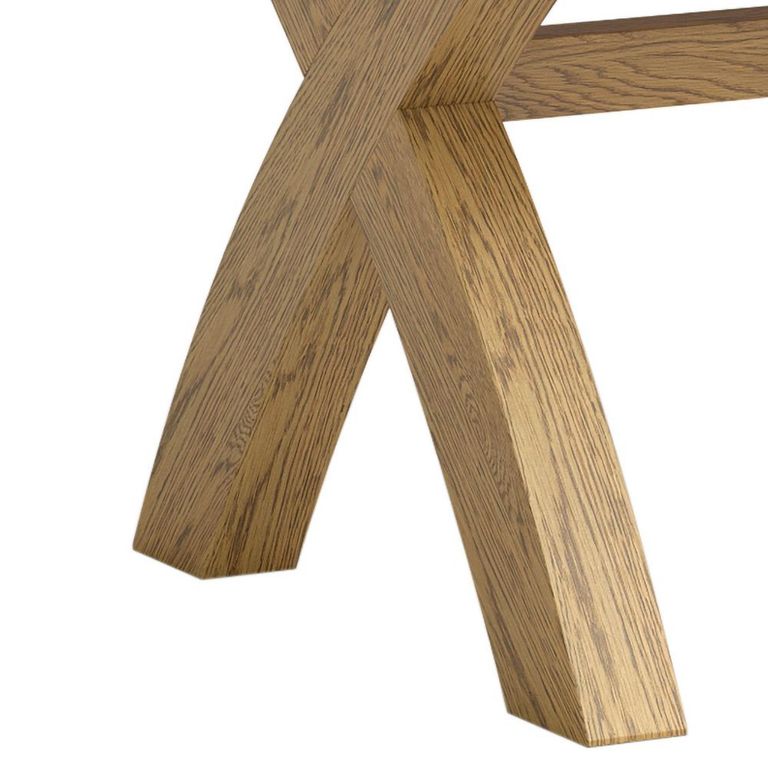 Dorchester Dining Table - 220cm - 10 Seater - Cross Legs - Rustic Oak