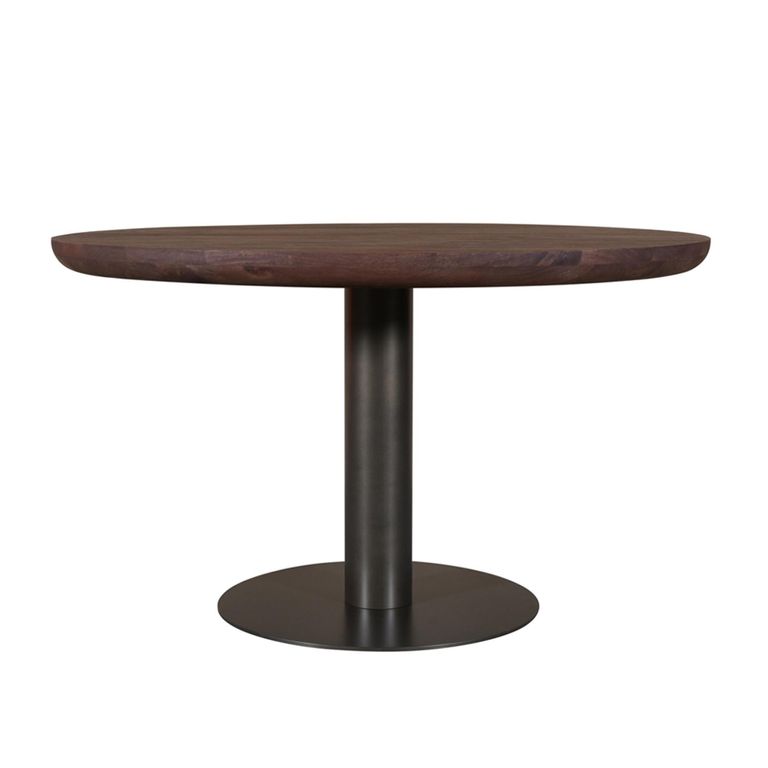 Baldwin Dining Table - 130cm - 4 Seater - Round - Pedestal - Mango Wood