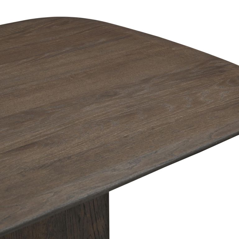 Castello Dining Table - 230cm - 10 Seater - Double Pedestal - Smoked Charcoal - Oak
