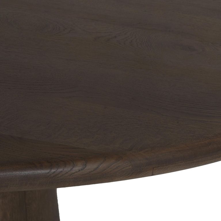 Harper Dining Table - 230cm - 10 Seater - Oval - Double Pedestal - Smoked Charcoal - Oak