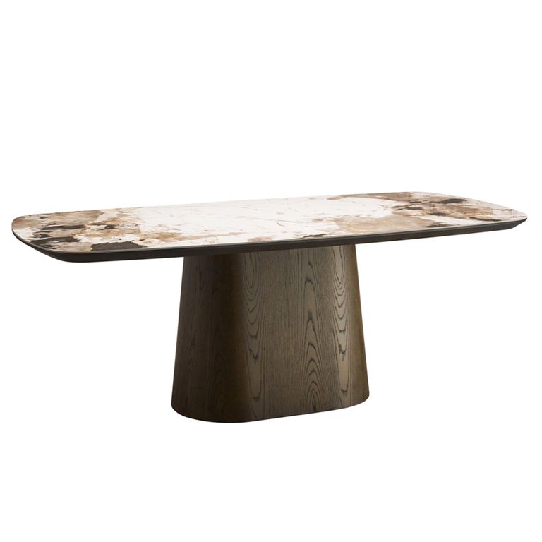 Langford Dining Table - 200cm - 8 Seater - Pedestal - Ceramic