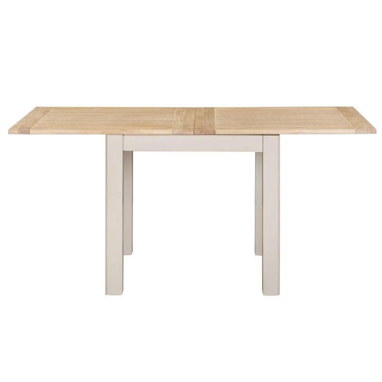 Windermere Painted Flip Top Dining Table - 85cm-170cm - 4-6 Seater - Square - Oyster Grey