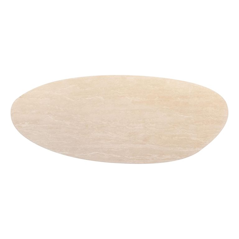 Renaissance Dining Table - 240cm - 10 Seater - Pedestal - Beige - Travertine