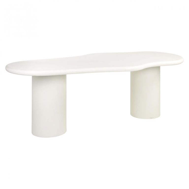 Bloomstone Dining Table - 230cm - 10 Seater - Double Pedestal - White