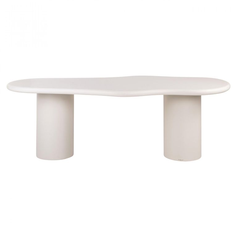 Bloomstone Dining Table - 230cm - 10 Seater - Double Pedestal - White