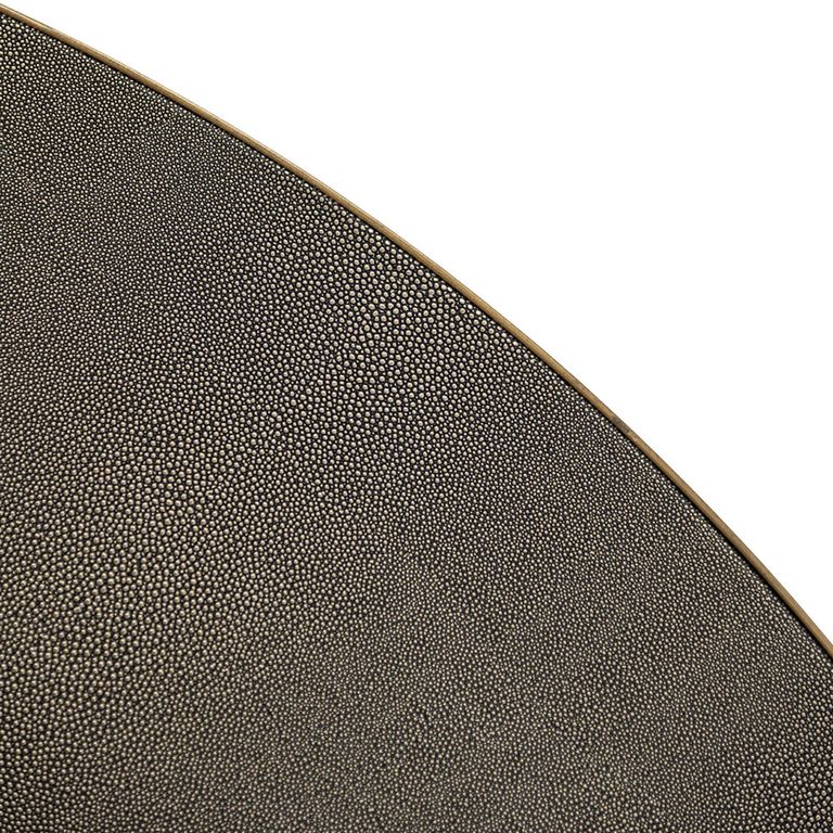 Bloomville Shagreen 6 Seater Round Dining Table with Spider Legs