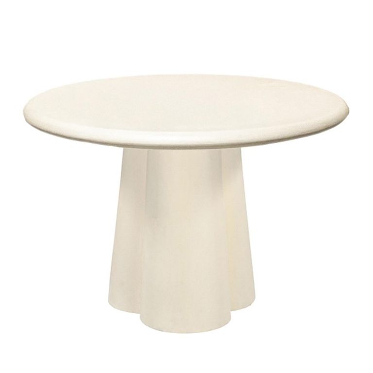 Brix Clubs Dining Table - 130cm - 4 Seater - Round - Pedestal - Sandy - Concrete