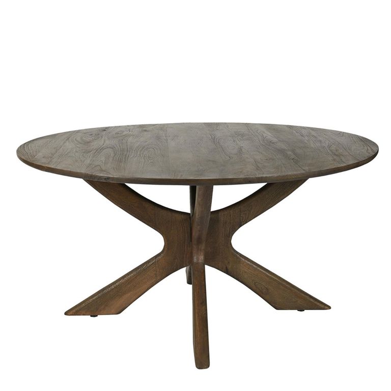 Montereux Dining Table - 150cm - 6 Seater - Round - Spider Legs - Malta - Mango Wood
