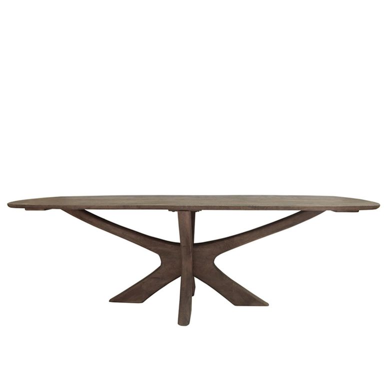 Montereux Dining Table - 220cm - 8 Seater - Oval - Spider Legs - Malta - Mango Wood