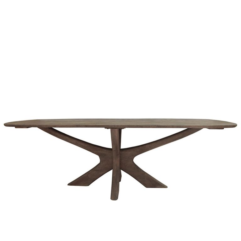 Montereux Dining Table - 250cm - 10 Seater - Oval - Spider Legs - Malta - Mango Wood