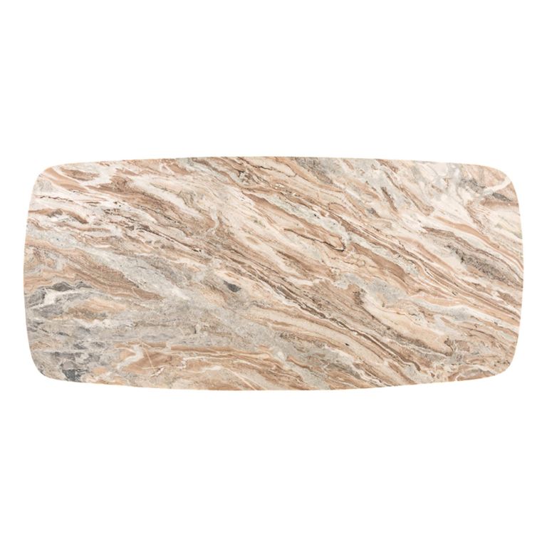 Bottega Dining Table - 220cm - 10 Seater - Spider Legs - Blush Beige - Marble and Metal