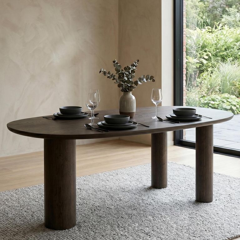 Ellington Dining Table - 230cm - 10 Seater - Brown - Oak